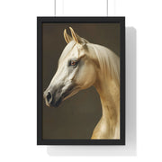Elegant Horse Framed Poster | Modern Wall Art | Equine Decor | Horse Lover Gift | Farmhouse Decor | Art for Animal Enthusiasts
