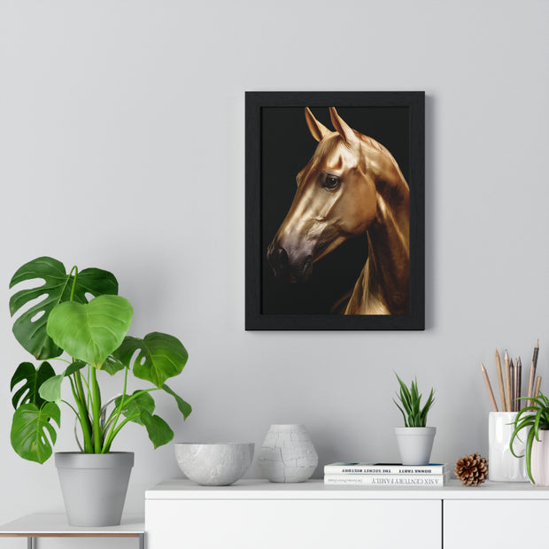 Majestic Horse Framed Wall Art, Equestrian Decor, Equine Art Print, Home Decor Gift, Animal Lovers Wall Hanging