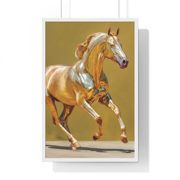 Elegant Horse Art Print, Vertical Framed Poster, Equine Decor, Modern Wall Art, Animal Lover Gift, Home Office Decoration