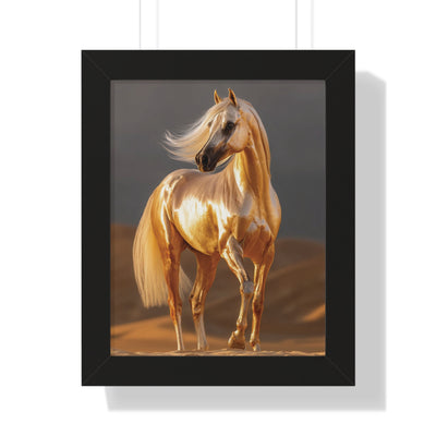 Majestic Horse Framed Vertical Poster - Elegant Wall Art for Animal Lovers, Home Decor, Equestrian Gifts, Nature Decor, Horse Enthusiast