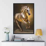 Majestic Horse Vertical Framed Poster, Equine Art Print, Home Decor, Animal Lover Gift, Equestrian Wall Art, Horse-Themed Decoration