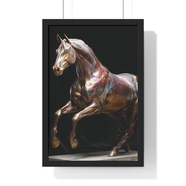 Elegant Horse Art Print, Home Decor, Equestrian Wall Art, Gift for Horse Lovers, Framed Poster Decoration