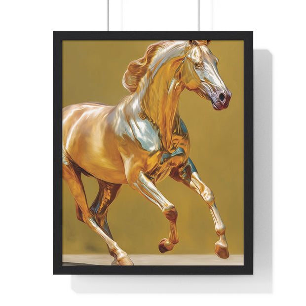 Elegant Horse Art Print, Vertical Framed Poster, Equine Decor, Modern Wall Art, Animal Lover Gift, Home Office Decoration