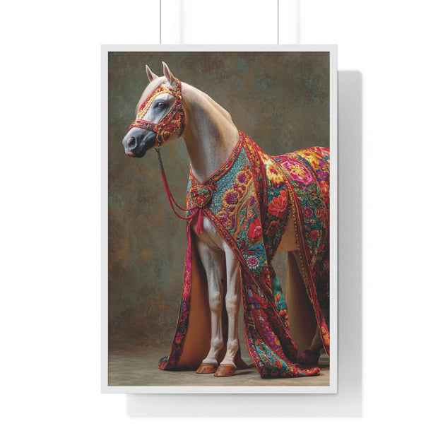 Vibrant Horse Art Print, Elegant Wall Decor, Farmhouse Style Home Decor, Gift for Horse Lovers, Equestrian Artwork