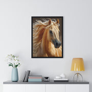 Majestic Horse Art Print - Vertical Framed Poster, Elegant Horse Decor, Nature Wall Art, Animal Lovers Gift, Home & Office Decoration