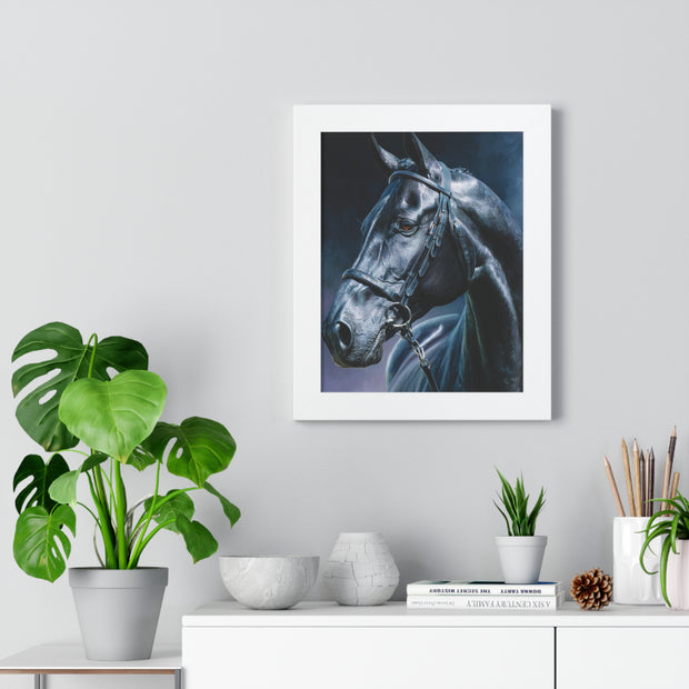 Elegant Horse Art Framed Vertical Poster | Horse Lover Gift, Home Decor, Animal Wall Art, Equestrian Decor, Unique Art Piece