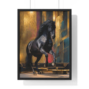 Elegant Horse Art Print, Framed Wall Decor, Equine Painting, Home Office Decor, Animal Lover Gift, Birthday, Anniversary, Christmas