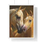 Horse Love Vertical Framed Poster, Equine Wall Art, Farmhouse Decor, Gift for Horse Lovers, Equestrian Home Decor