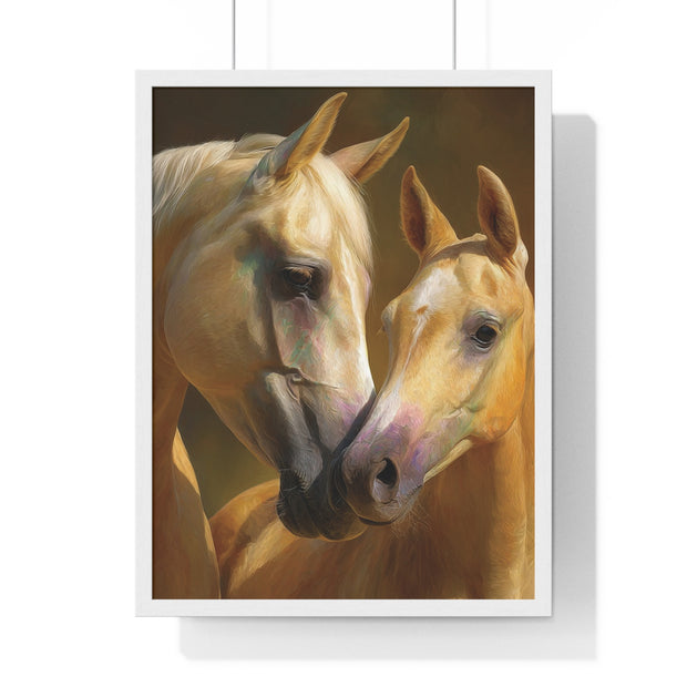 Horse Love Vertical Framed Poster, Equine Wall Art, Farmhouse Decor, Gift for Horse Lovers, Equestrian Home Decor