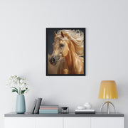 Majestic Horse Vertical Framed Poster, Animal Wall Art, Home Décor, Equestrian Gifts, Nature Lover Print, Office Decoration
