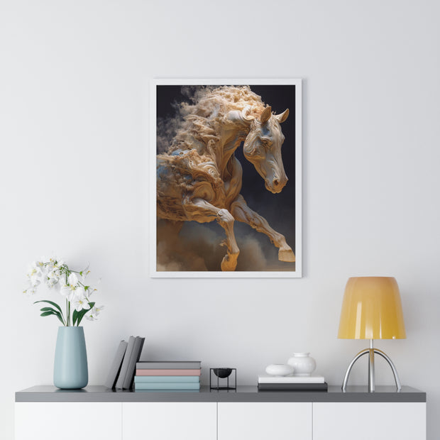 Stunning Horse Art Print, Vertical Framed Poster, Home Decor, Equestrian Gift, Wall Art