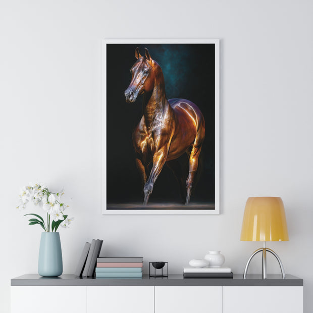 Equine Masterpiece Framed Art Print, Horse Wall Decor, Equestrian Gift, Home Office Art, Equine Enthusiast Decoration
