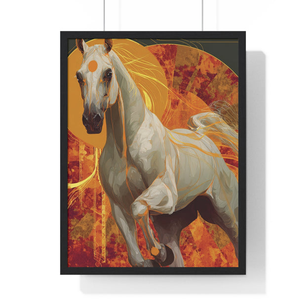 Majestic Horse Art Print, Vertical Framed Poster for Horse Lovers, Equine Wall Decor, Equestrian Gifts, Nature-Inspired Home Art