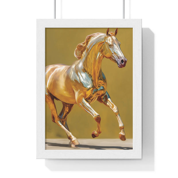 Elegant Horse Art Print, Vertical Framed Poster, Equine Decor, Modern Wall Art, Animal Lover Gift, Home Office Decoration