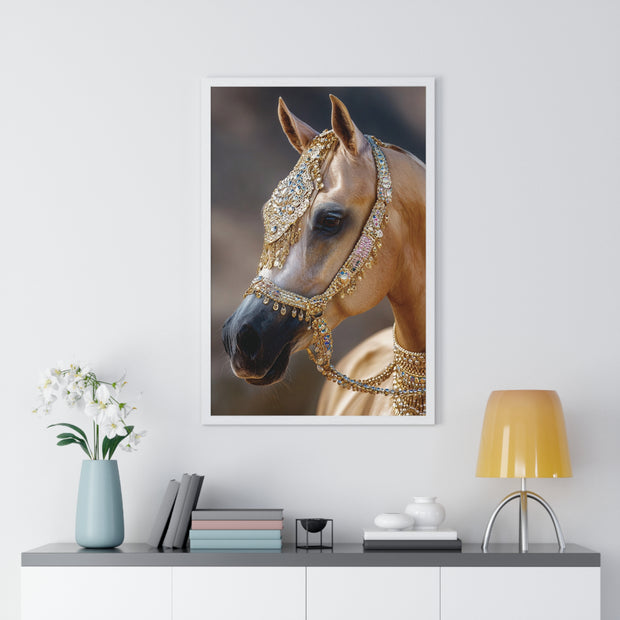 Elegant Horse Framed Wall Art, Equine Decor, Horse Lover Gift, Home Decoration, Nature Art Print