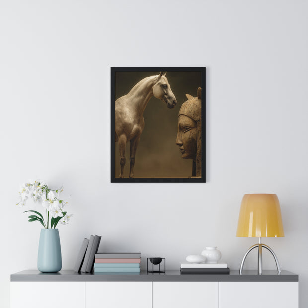 Elegant Equine Art Poster, Horse Wall Decor, Framed Horse Photography, Animal Lover Gift, Home Office Art, Equestrian Decor