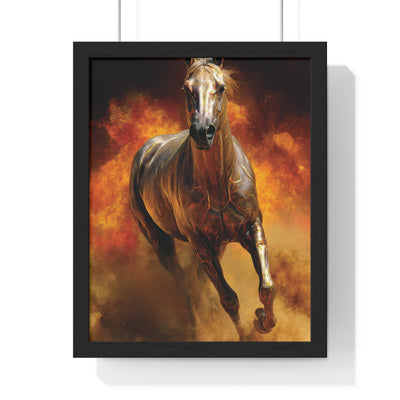 Majestic Horse Framed Poster | Wall Art for Animal Lovers, Equestrian Home Decor, Gift for Horse Enthusiasts, Motivational Art, Equine Decor