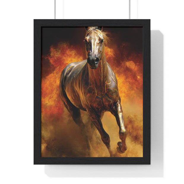 Majestic Horse Framed Poster | Wall Art for Animal Lovers, Equestrian Home Decor, Gift for Horse Enthusiasts, Motivational Art, Equine Decor