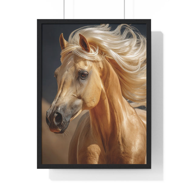 Majestic Horse Vertical Framed Poster, Animal Wall Art, Home Décor, Equestrian Gifts, Nature Lover Print, Office Decoration