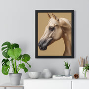 Elegant Horse Portrait Framed Poster, Wall Art for Horse Lovers, Home Decor, Equestrian Gift, Animal Themed Decor