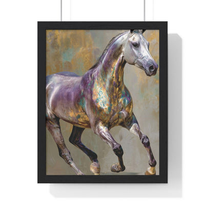 Equine Art Vertical Framed Poster, Horse Wall Decor, Equestrian Gift, Interior Design Accent, Equine Enthusiast Home Decor