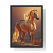 Majestic Horse Framed Poster - Equestrian Art, Farmhouse Decor, Wall Art, Horse Lover Gift, Nature Print
