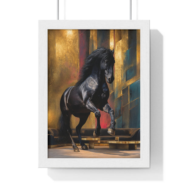 Elegant Horse Art Print, Framed Wall Decor, Equine Painting, Home Office Decor, Animal Lover Gift, Birthday, Anniversary, Christmas