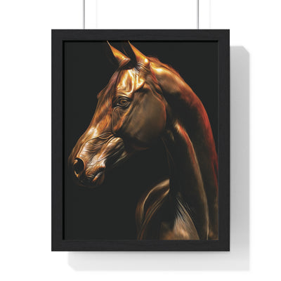 Elegant Horse Portrait Wall Art, Equine Decor, Farmhouse Framed Print, Horse Lover Gift, Animal Art for Home, Equestrian Wall Decor