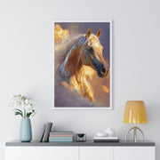 Stunning Horse Artwork Vertical Framed Poster, Horse Lovers Gift, Equestrian Home Decor, Animal Wall Art, Unique Gift Idea