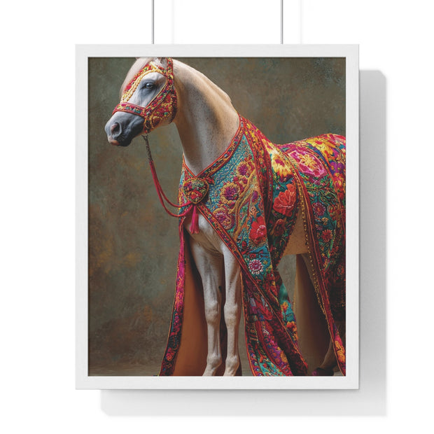 Vibrant Horse Art Print, Elegant Wall Decor, Farmhouse Style Home Decor, Gift for Horse Lovers, Equestrian Artwork