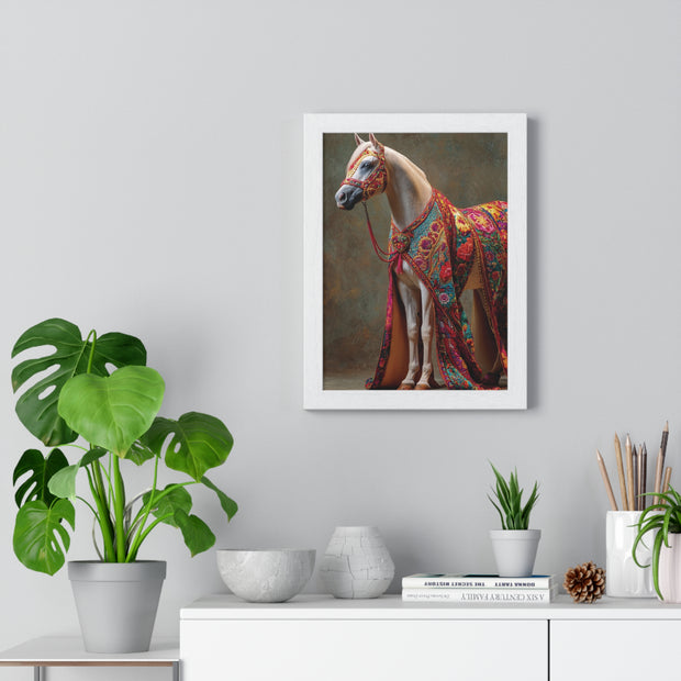 Vibrant Horse Art Print, Elegant Wall Decor, Farmhouse Style Home Decor, Gift for Horse Lovers, Equestrian Artwork