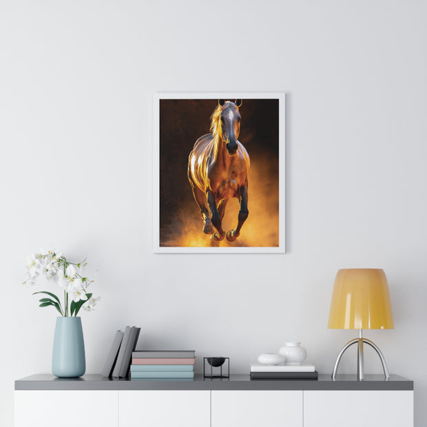 Majestic Horse Framed Poster - Equestrian Art, Horse Lover Gift, Home Decor, Animal Lover Wall Art, Rustic Style