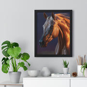 Elegant Horse Art Print, Vertical Framed Poster, Equestrian Decor, Horse Lover Gift, Home Wall Art, Animal Themed Decoration