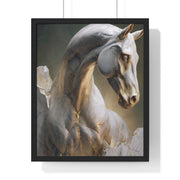 Elegant Horse Sculpture Wall Art, Horse Decor, Modern Framed Poster, Home Decor, Gift for Animal Lovers, Art for Living Room