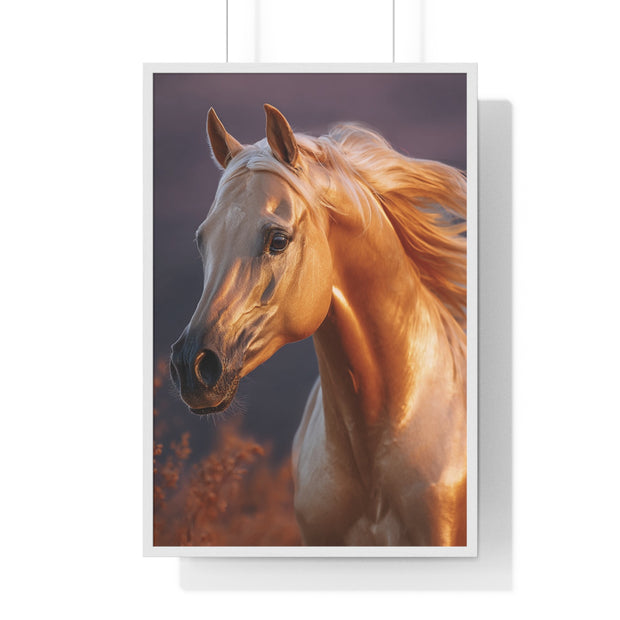 Majestic Horse Framed Poster | Equine Wall Art | Nature Decor | Gift for Horse Lovers | Equestrian Home Decor | Birthday & Housewarming