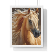 Majestic Horse Art Print - Vertical Framed Poster, Elegant Horse Decor, Nature Wall Art, Animal Lovers Gift, Home & Office Decoration