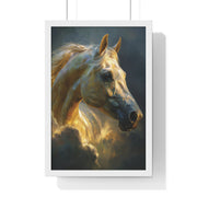 Majestic Horse Vertical Framed Poster, Equine Art, Home Decor, Gift for Horse Lovers, Animal Lovers Wall Art