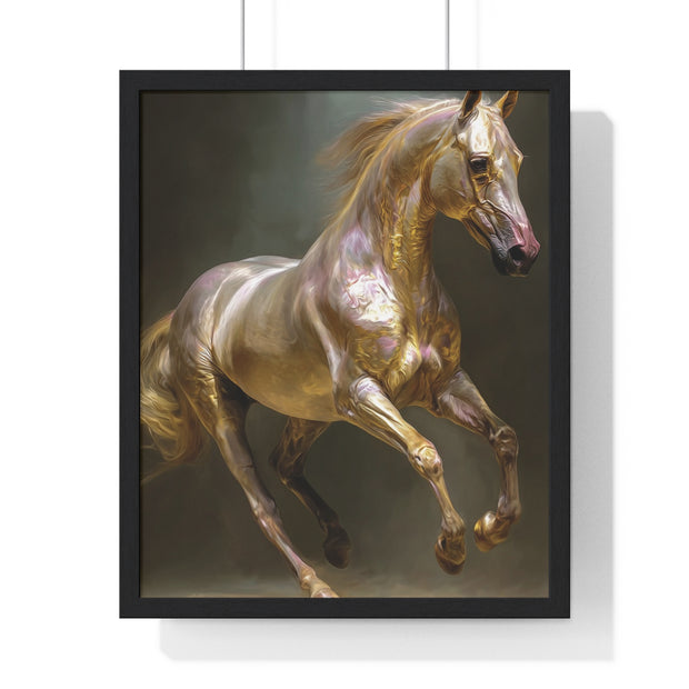 Elegant Horse Art Print, Horse Lover Gift, Wall Decor for Equestrians, Inspirational Home Art, Vertical Framed Horse Poster