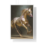 Elegant Horse Art Print, Horse Lover Gift, Wall Decor for Equestrians, Inspirational Home Art, Vertical Framed Horse Poster
