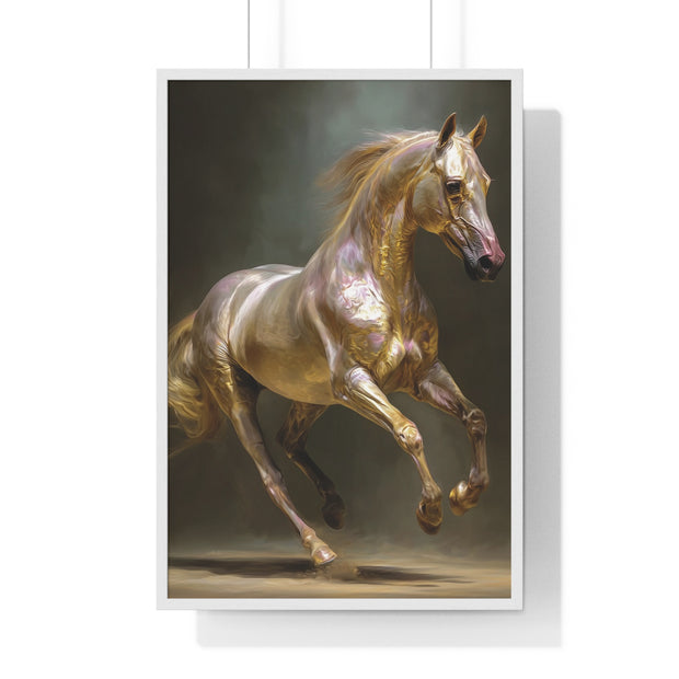 Elegant Horse Art Print, Horse Lover Gift, Wall Decor for Equestrians, Inspirational Home Art, Vertical Framed Horse Poster