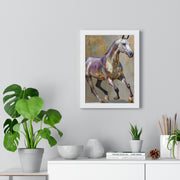 Equine Art Vertical Framed Poster, Horse Wall Decor, Equestrian Gift, Interior Design Accent, Equine Enthusiast Home Decor