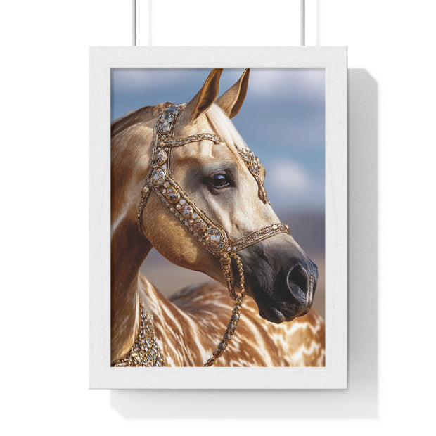 Elegant Horse Portrait Framed Poster, Wall Art Decor, Equestrian Gift, Home Decoration, Living Room Art, Animal Lover's Gift