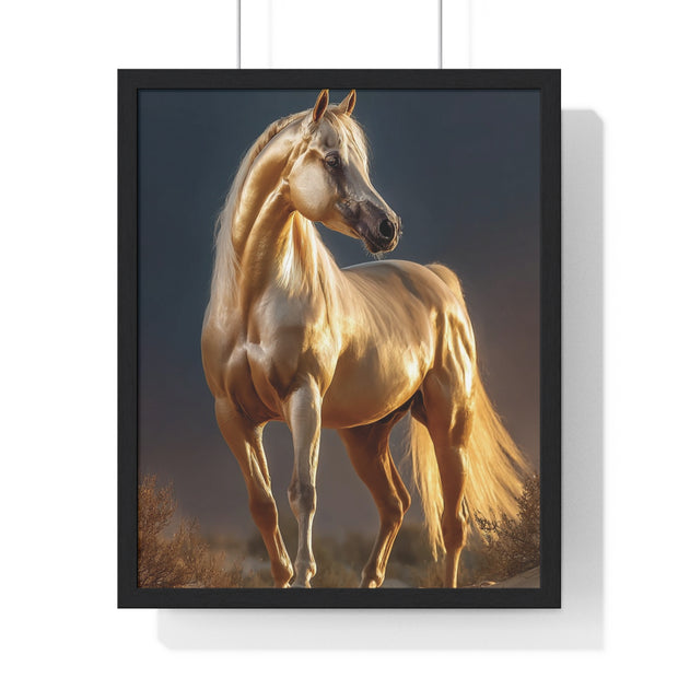 Majestic Horse Framed Poster, Equine Wall Art, Elegant Home Decor, Gift for Horse Lovers, Unique Nature Art, Horse Lover's Gift