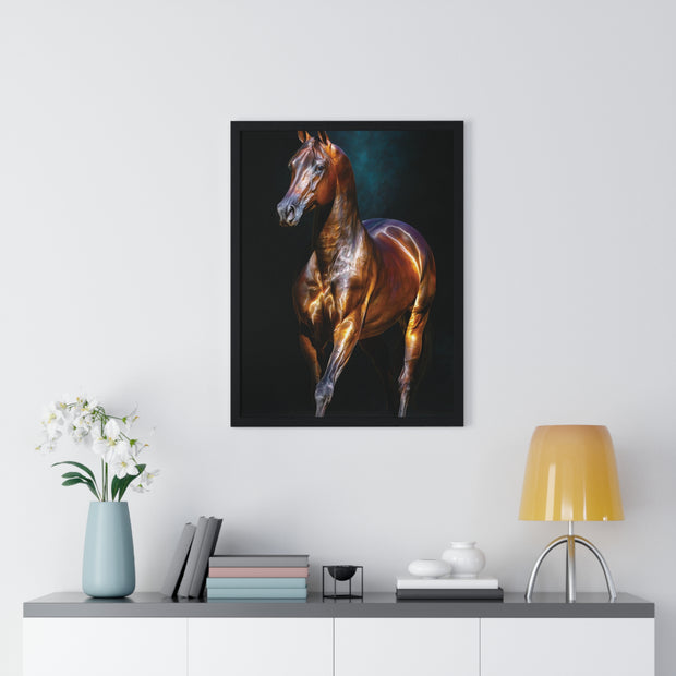 Equine Masterpiece Framed Art Print, Horse Wall Decor, Equestrian Gift, Home Office Art, Equine Enthusiast Decoration