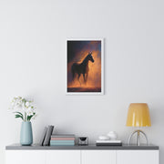 Majestic Horse Vertical Framed Poster - Art Print, Equine Decor, Horse Lover Gift, Home Wall Art, Office Decoration
