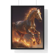 Majestic Horse Vertical Framed Poster, Equestrian Wall Art, Horse Lover Decor, Animal Print, Gift for Equine Enthusiasts
