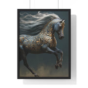 Elegant Horse Art Print, Vertical Framed Poster, Equine Decor, Home Wall Art, Gift for Horse Lovers, Contemporary Art