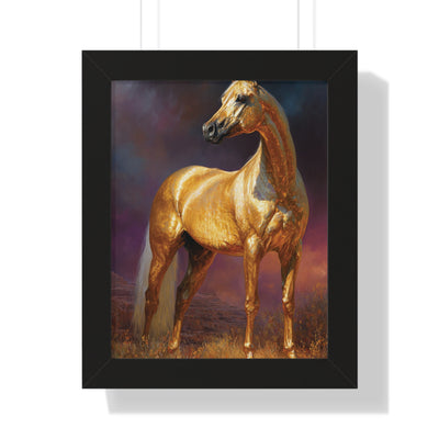 Majestic Horse Framed Vertical Poster, Equine Art Print, Wall Décor, Gift for Horse Lovers, Home Decoration, Equestrian Decor