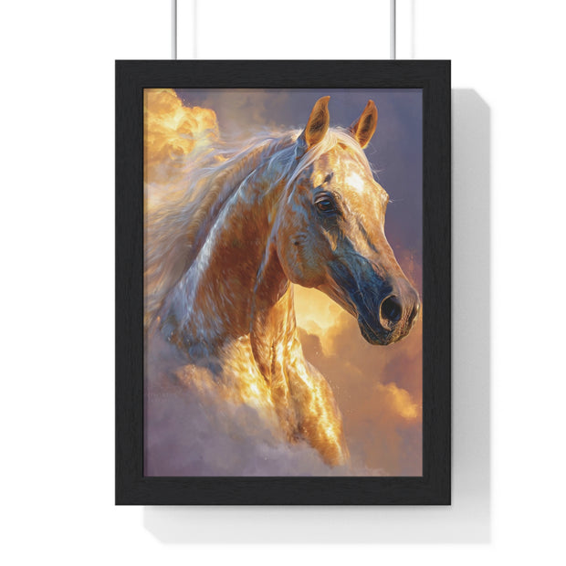 Stunning Horse Artwork Vertical Framed Poster, Horse Lovers Gift, Equestrian Home Decor, Animal Wall Art, Unique Gift Idea