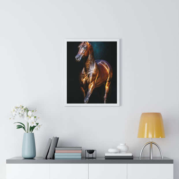 Equine Masterpiece Framed Art Print, Horse Wall Decor, Equestrian Gift, Home Office Art, Equine Enthusiast Decoration